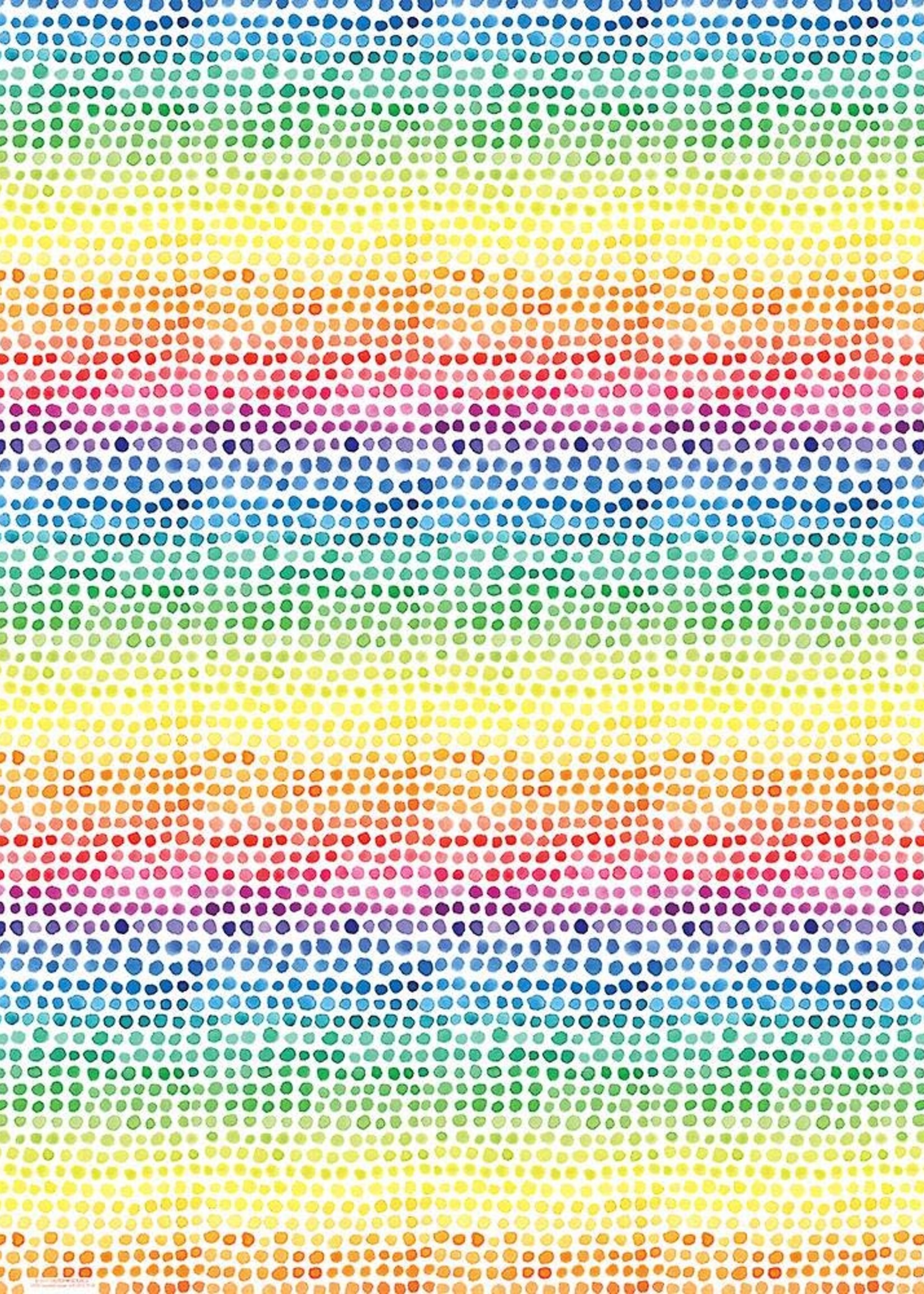 Waste Not Paper Sheet Wrap ~ Watercolour Rainbow Dots