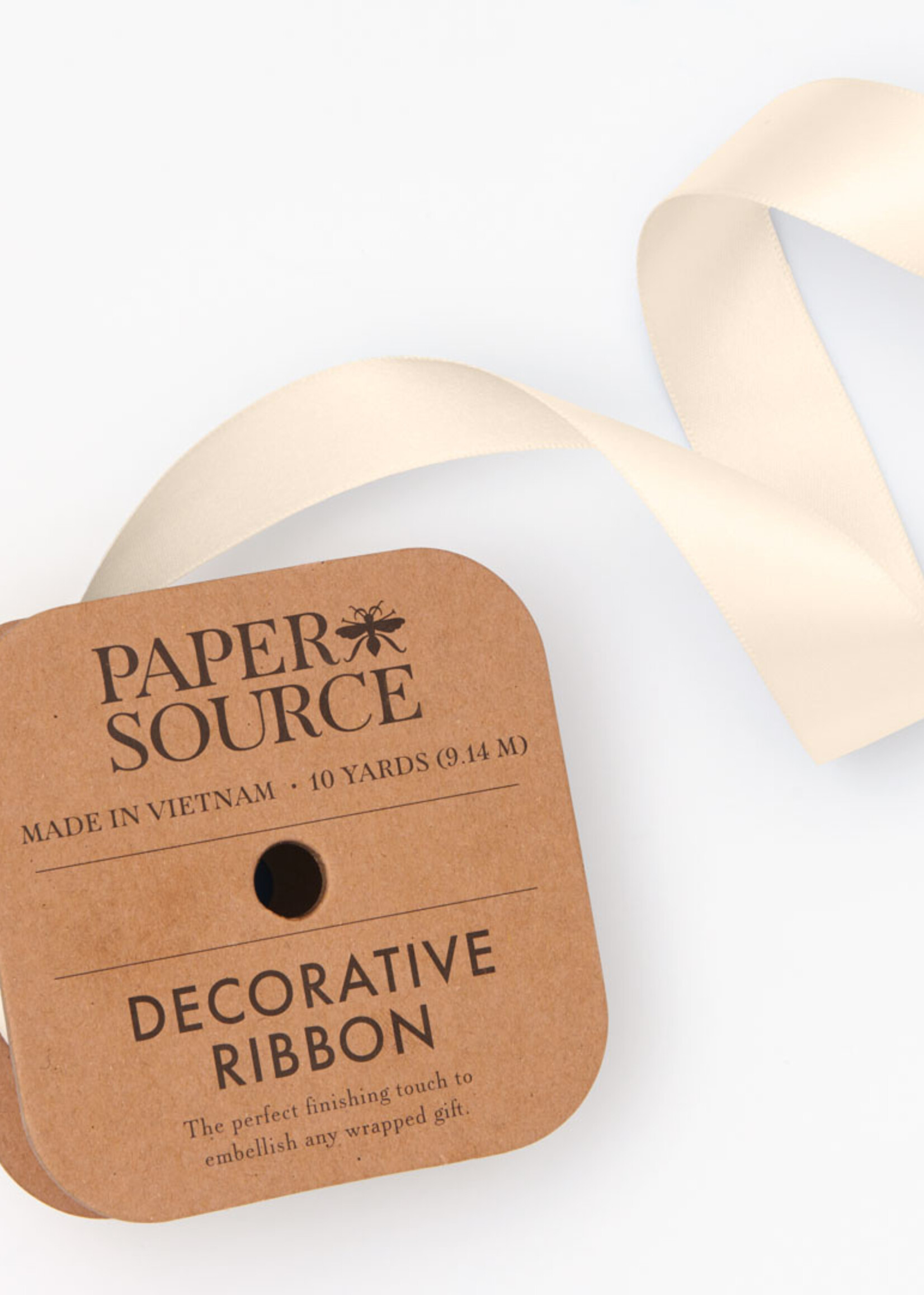 papersource Satin Ribbon ~  Cream  (1 Inch)