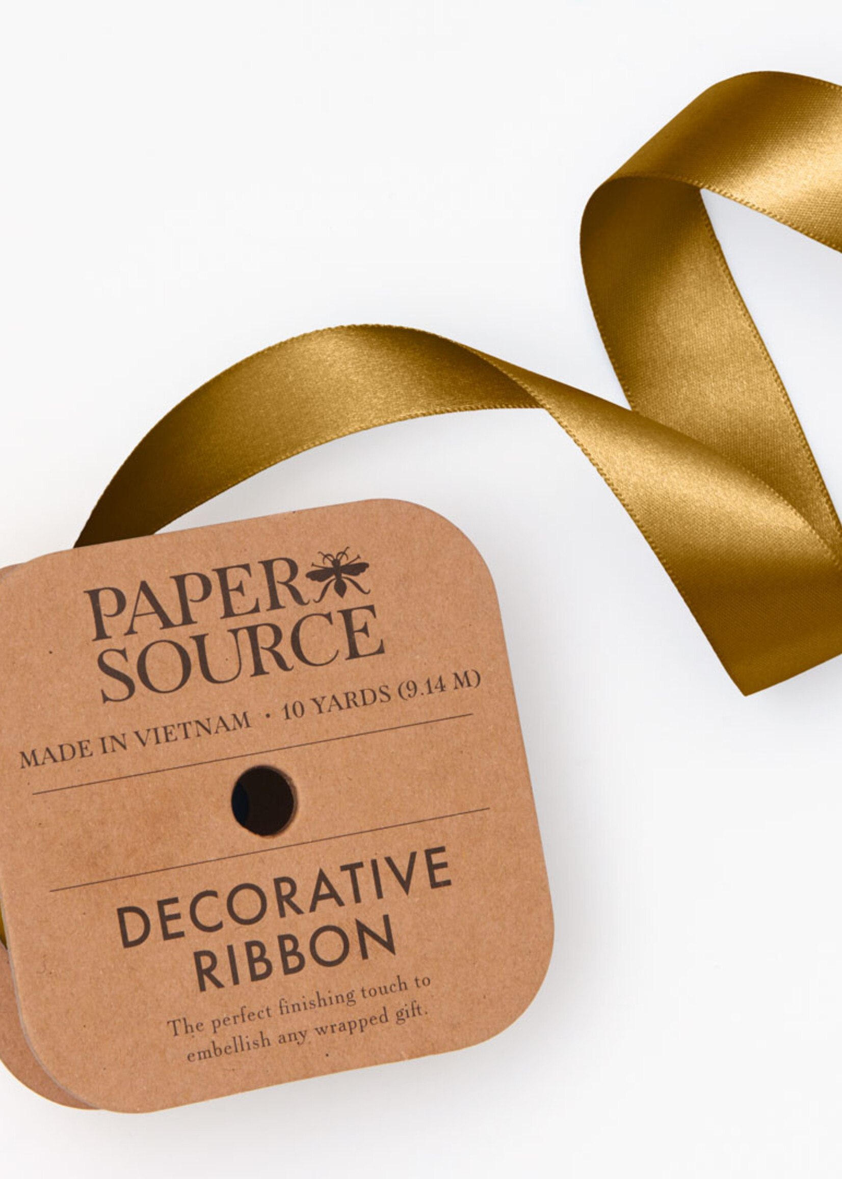 papersource Satin Ribbon ~ Antique Gold (1 inch)