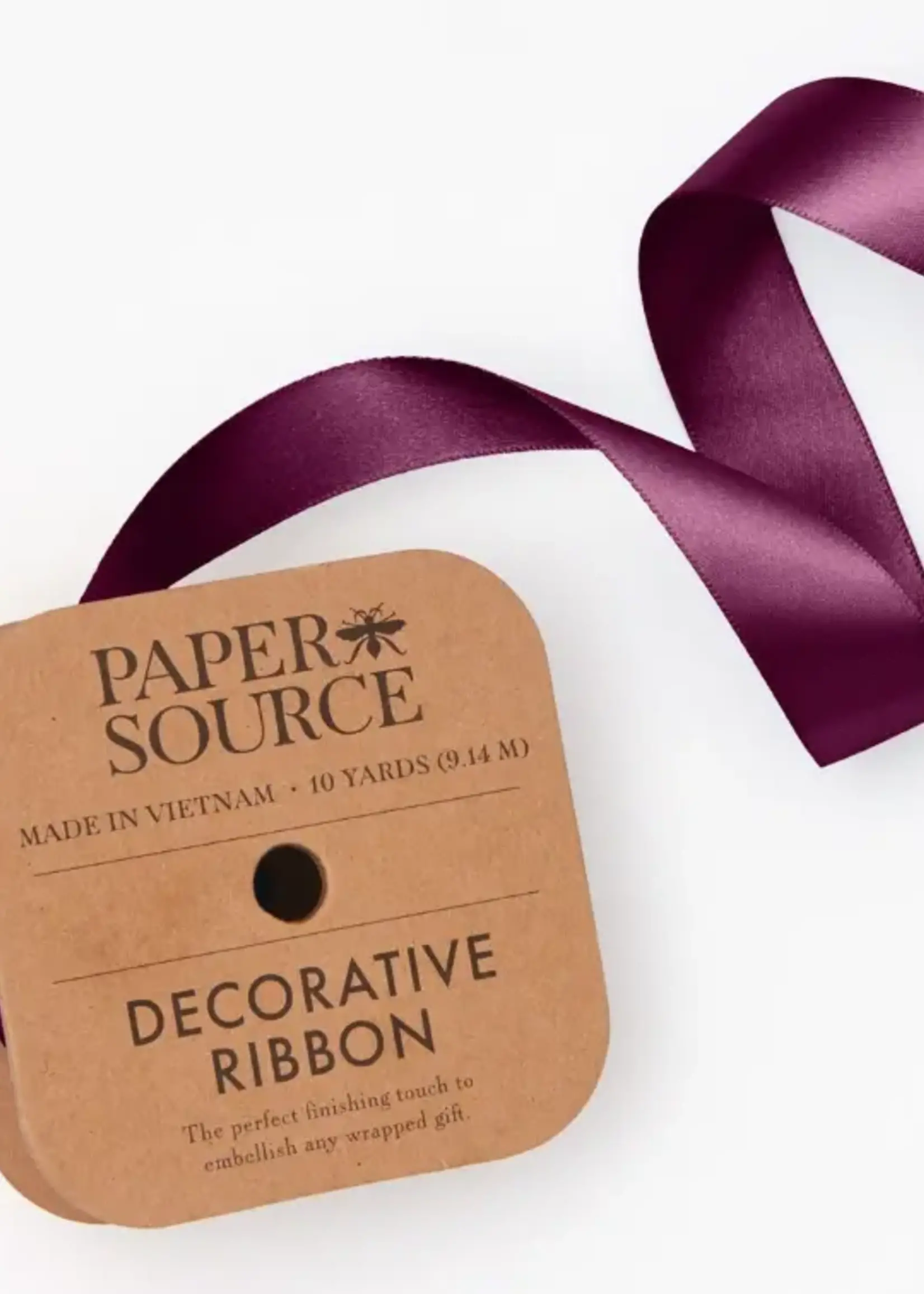 papersource Satin Ribbon ~ Raisin (1 inch)