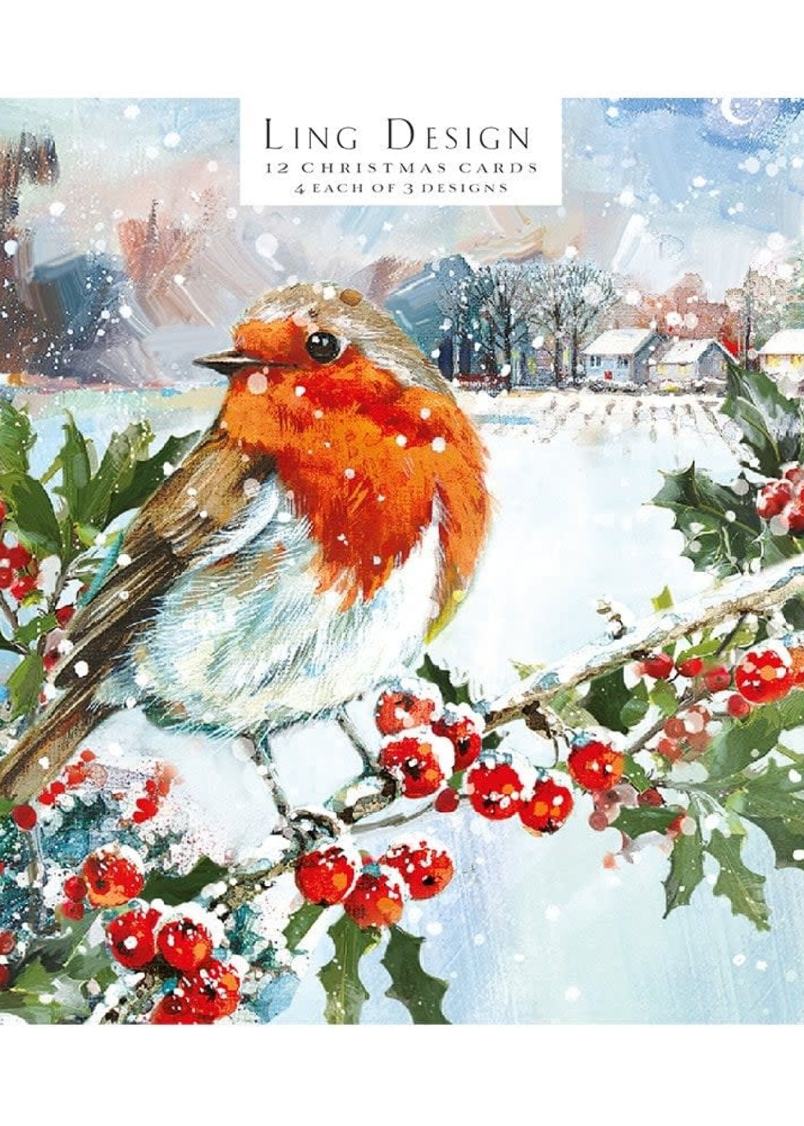 Ling Design Boxed Christmas Cards ~  Winter Scenes