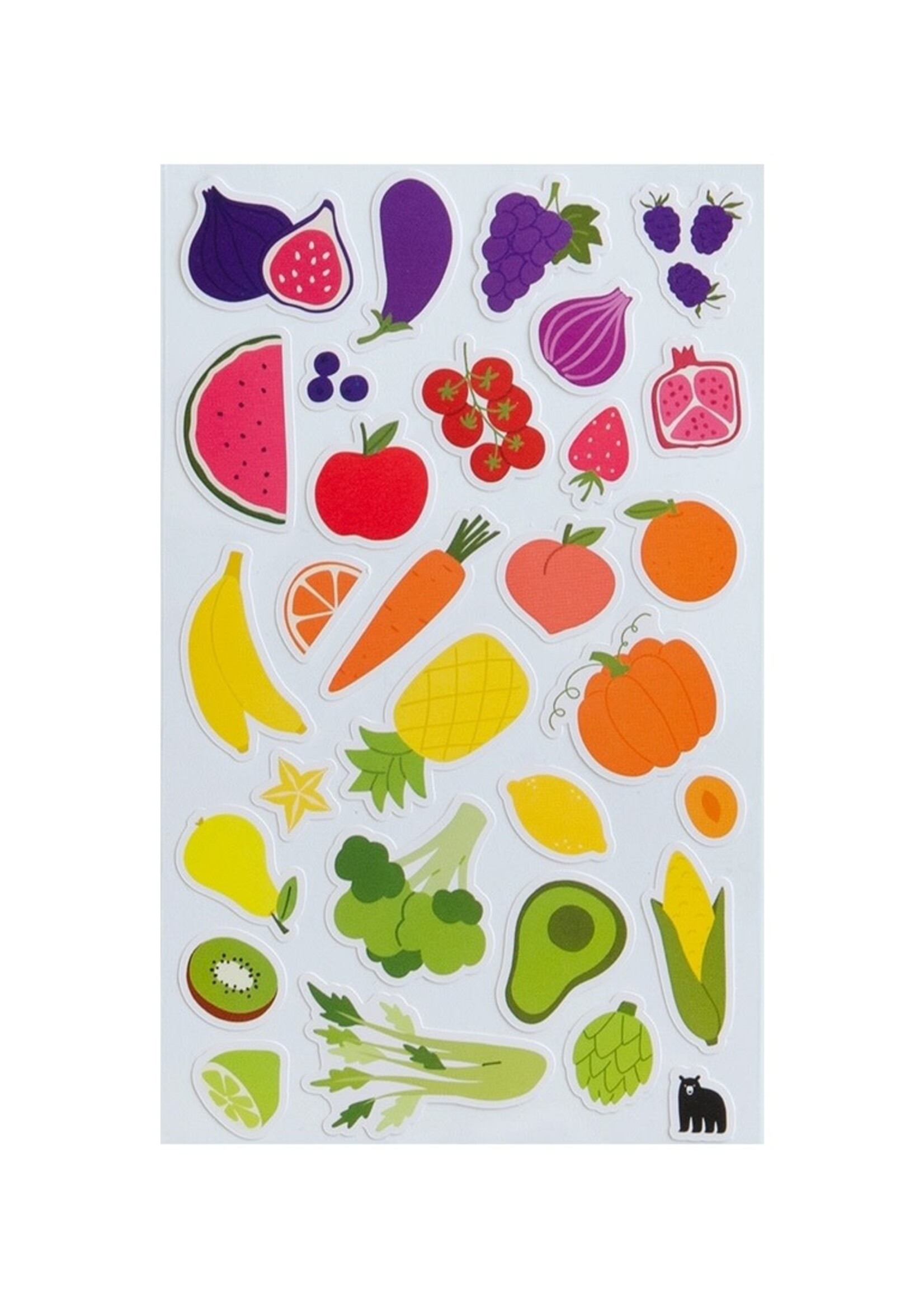 Four Bears Stickers ~ Colourful Veggies