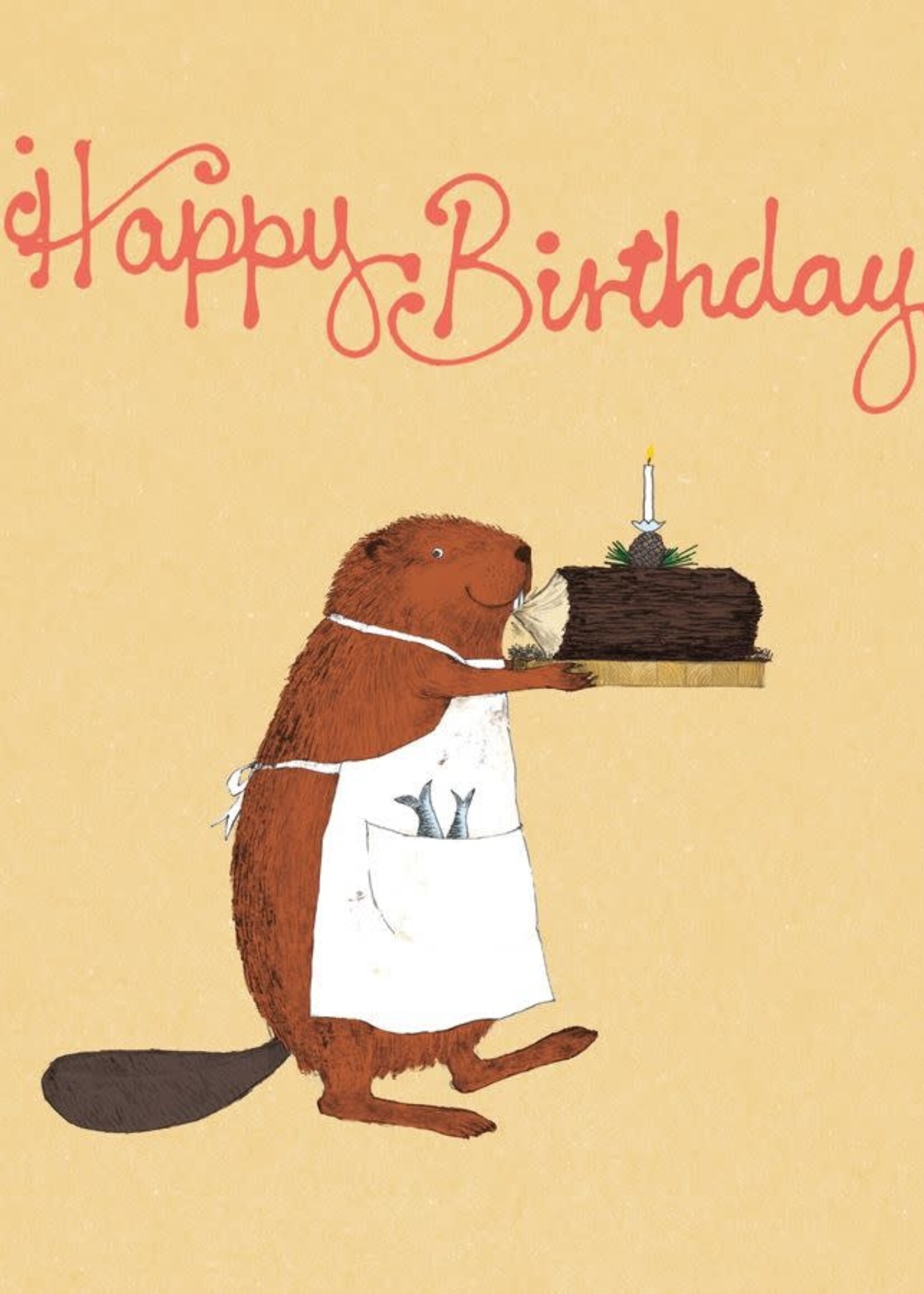 Paper Bird Happy Birthday ~ Beaver