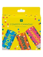 Talking Tables Rainbow Confetti Cannons - 3pk