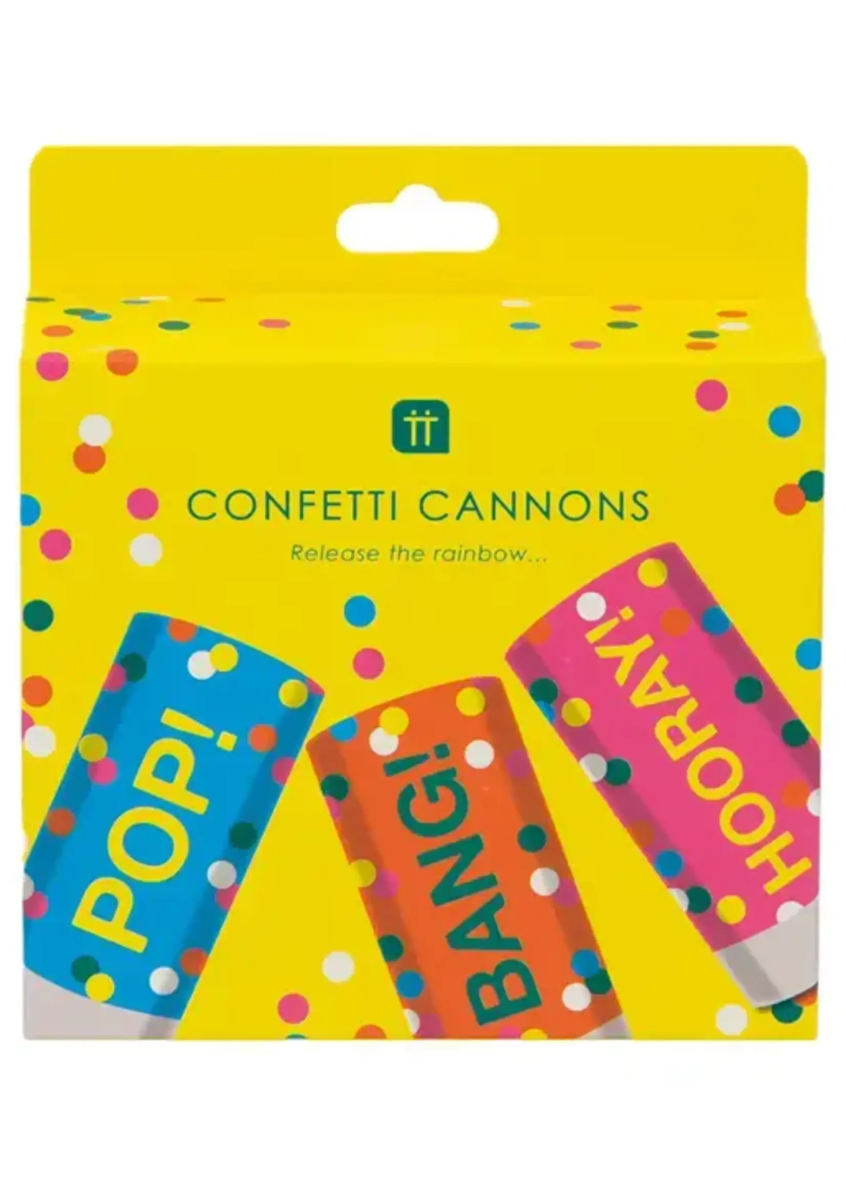 Talking Tables Rainbow Confetti Cannons - 3pk