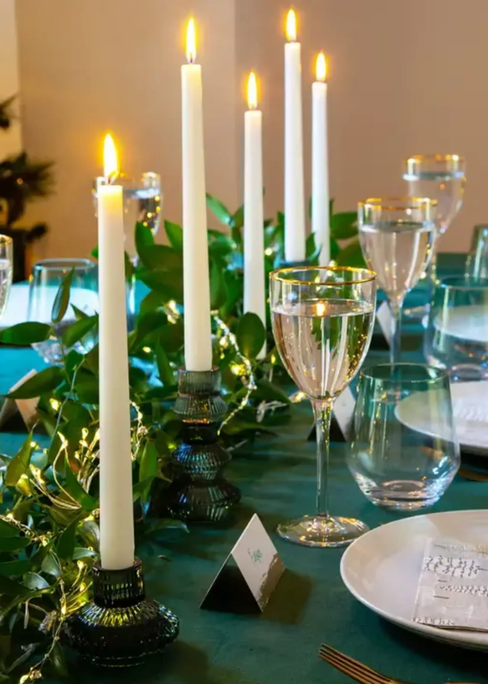 Talking Tables Small Sage Green Glass Candle Holder