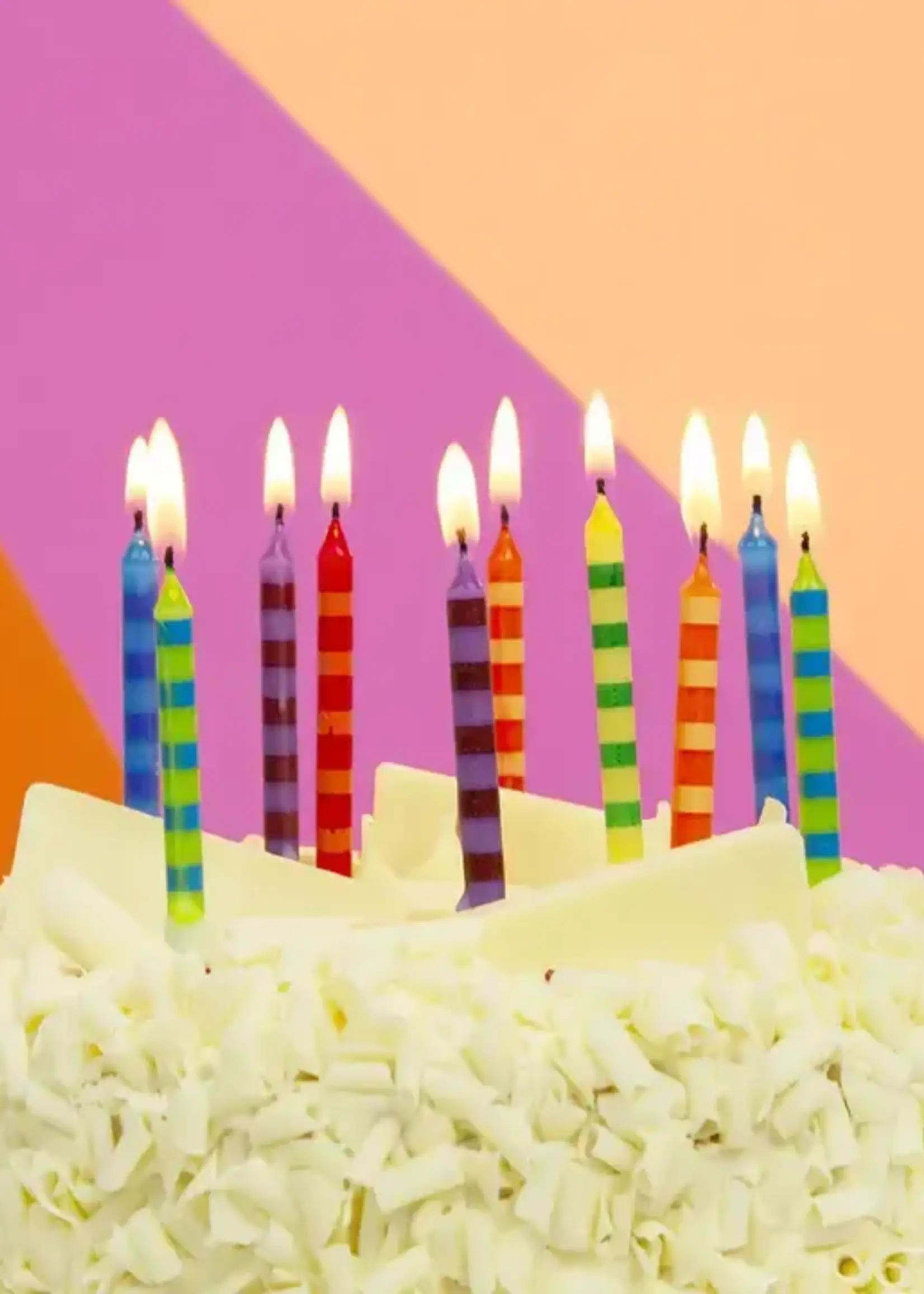 Striped Birthday Candles
