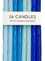 party partners 16 Candles Set - Blue Spiral