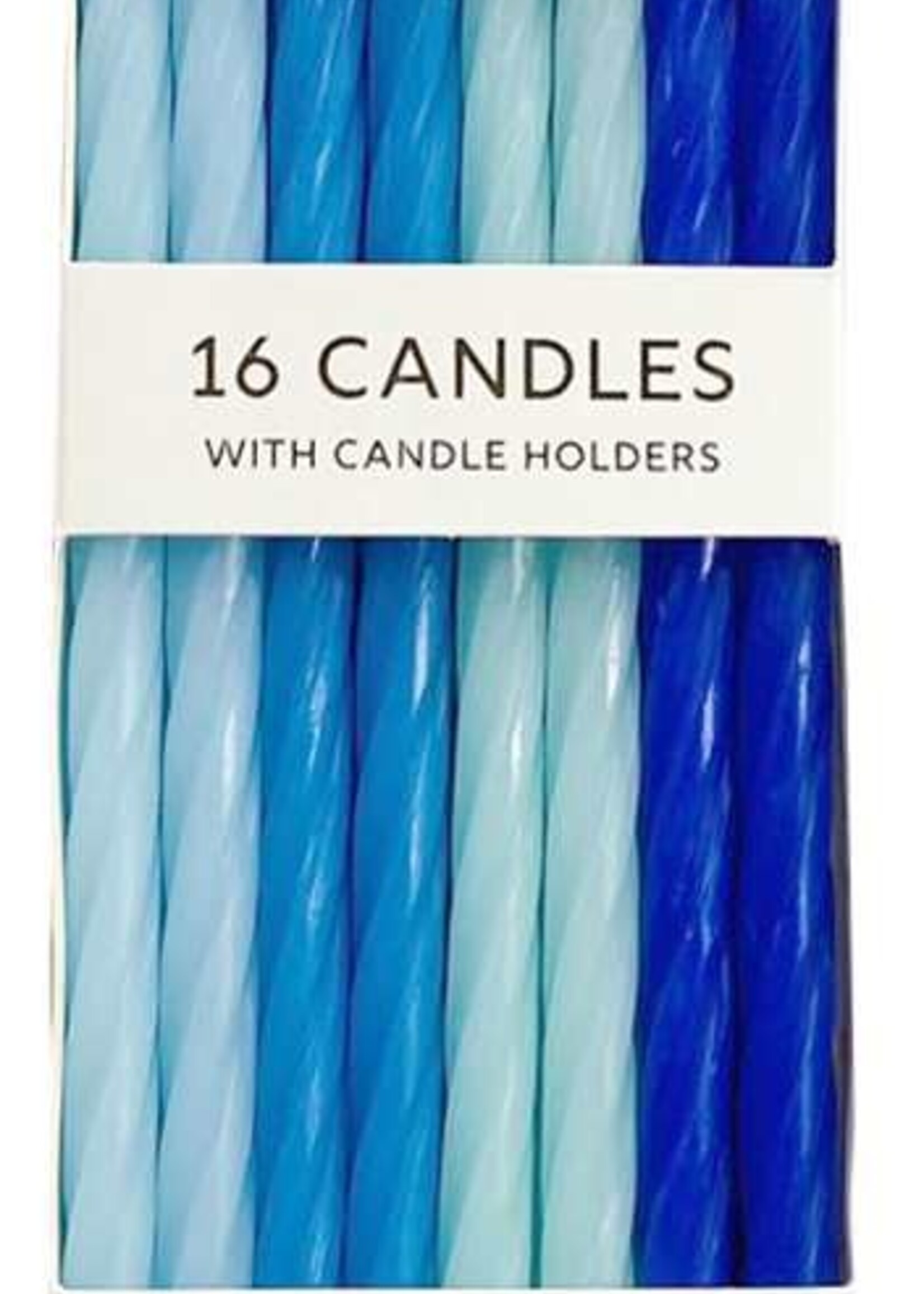 party partners 16 Candles Set - Blue Spiral