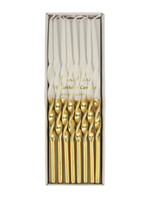meri meri Gold Dipped Twisted Candle