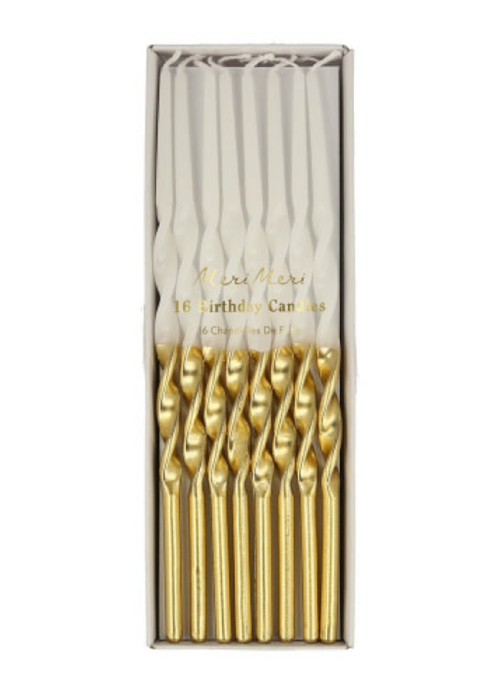 meri meri Gold Dipped Twisted Candle