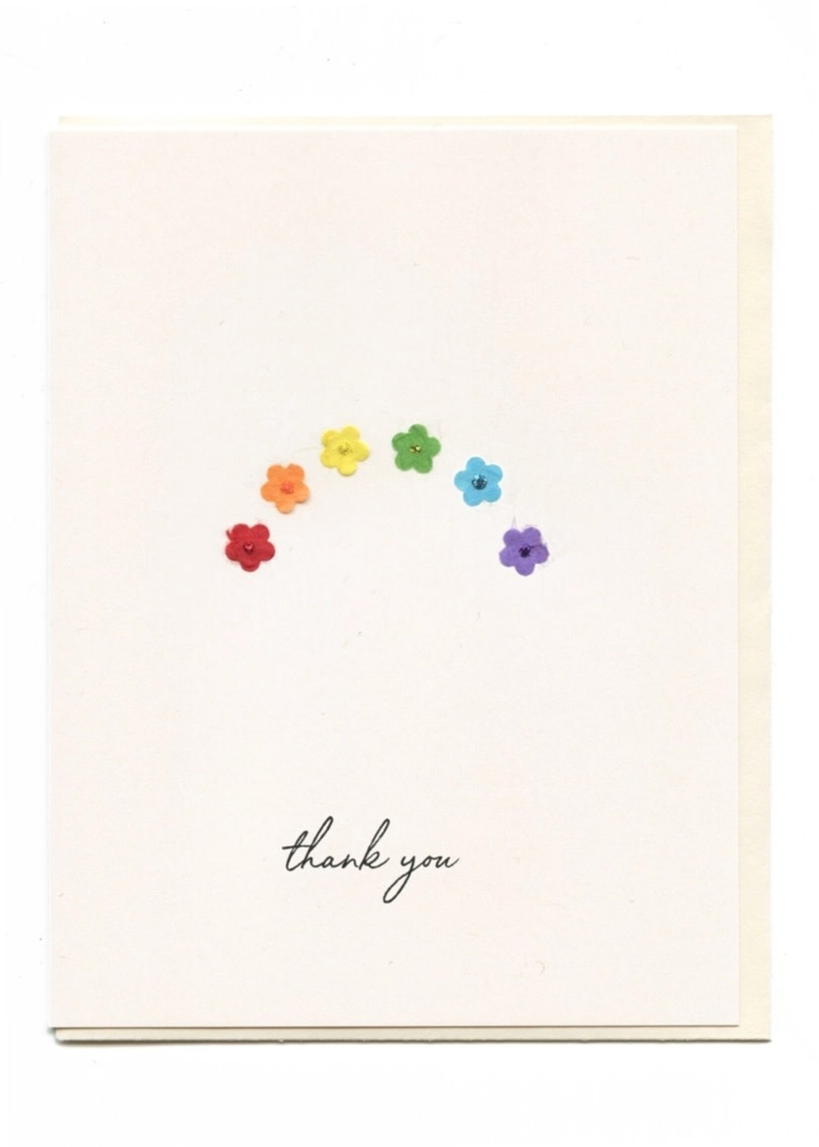 Flaunt Cards Thank You Rainbow Flowers