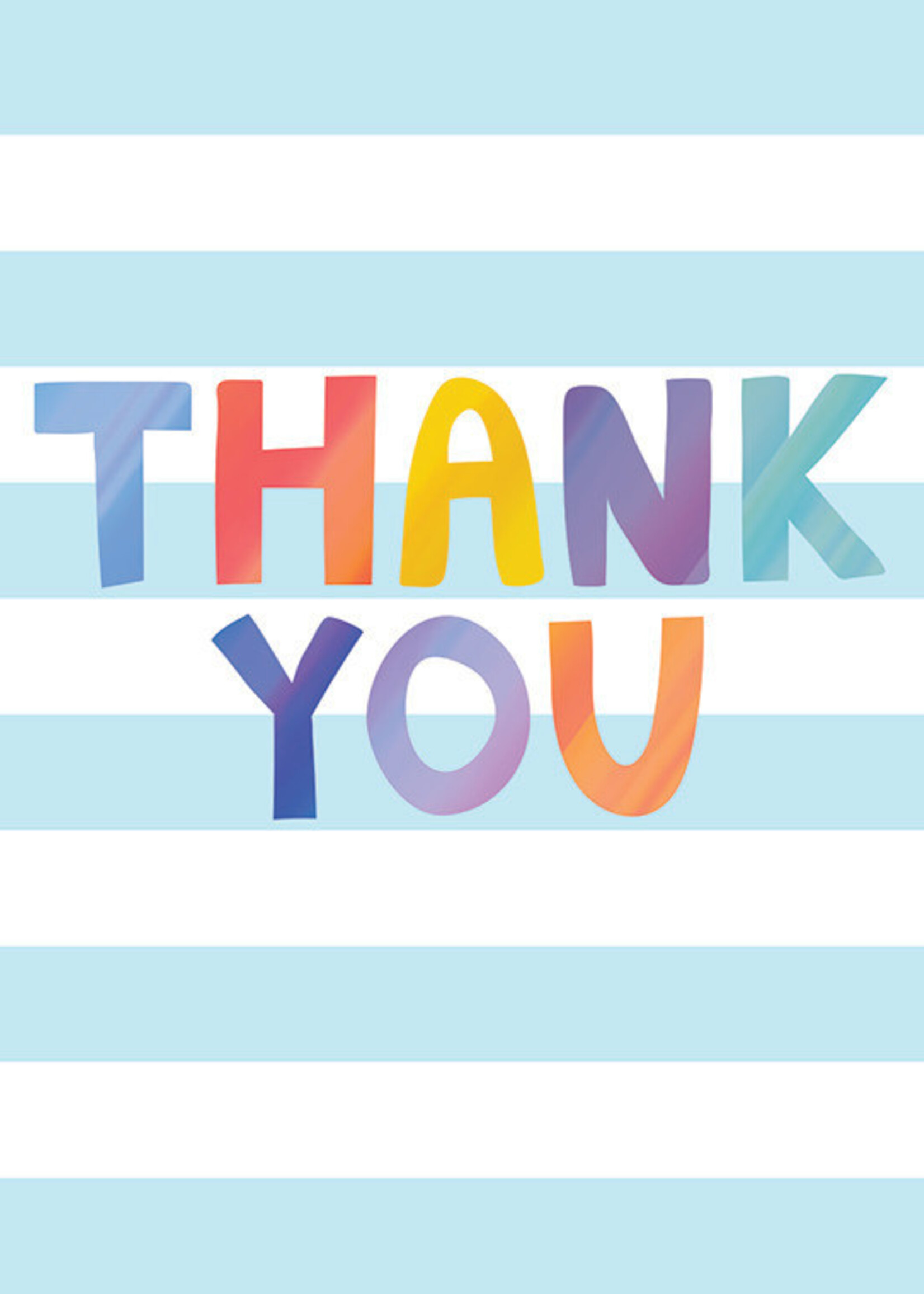 Light Blue Stripe Thank You Boxed Cards