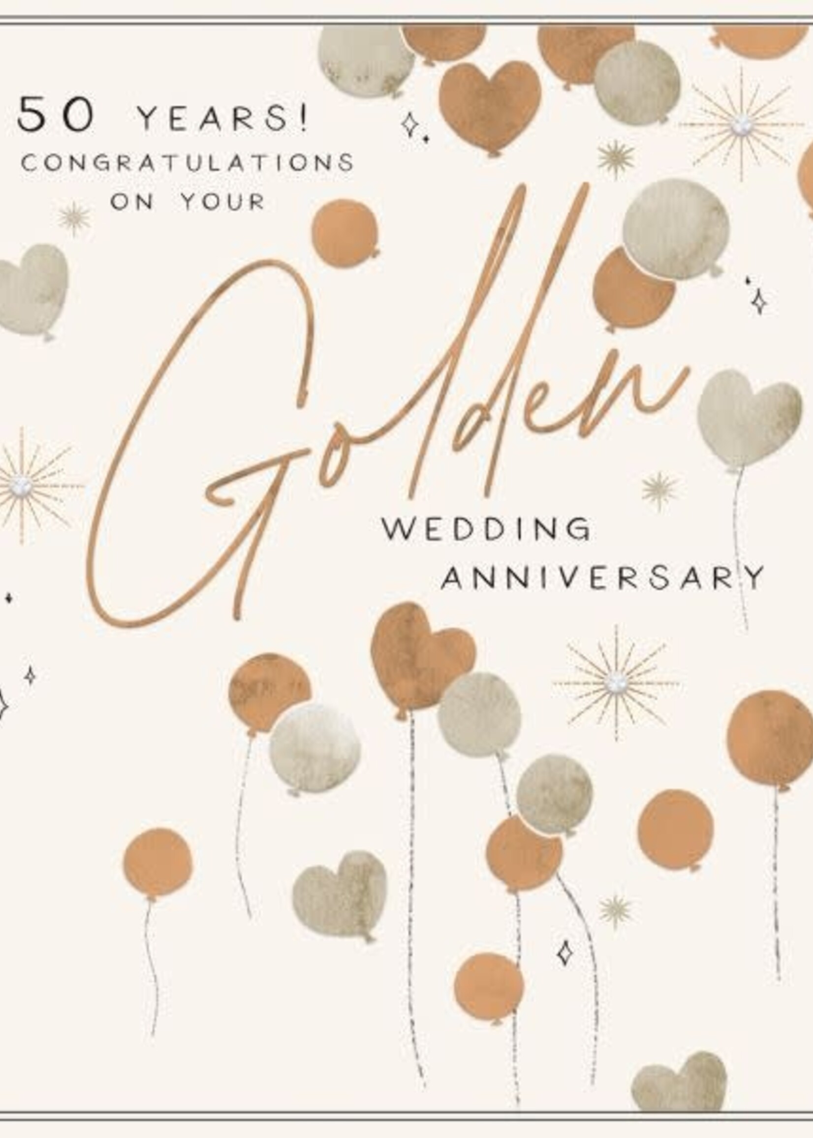 50 Years Congratulations Golden