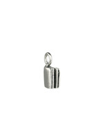 Tiny Sculpted Silver Charm ~ Book