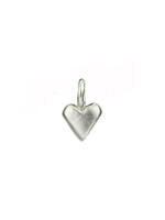 Tiny Sculpted Silver Charm ~ Heart