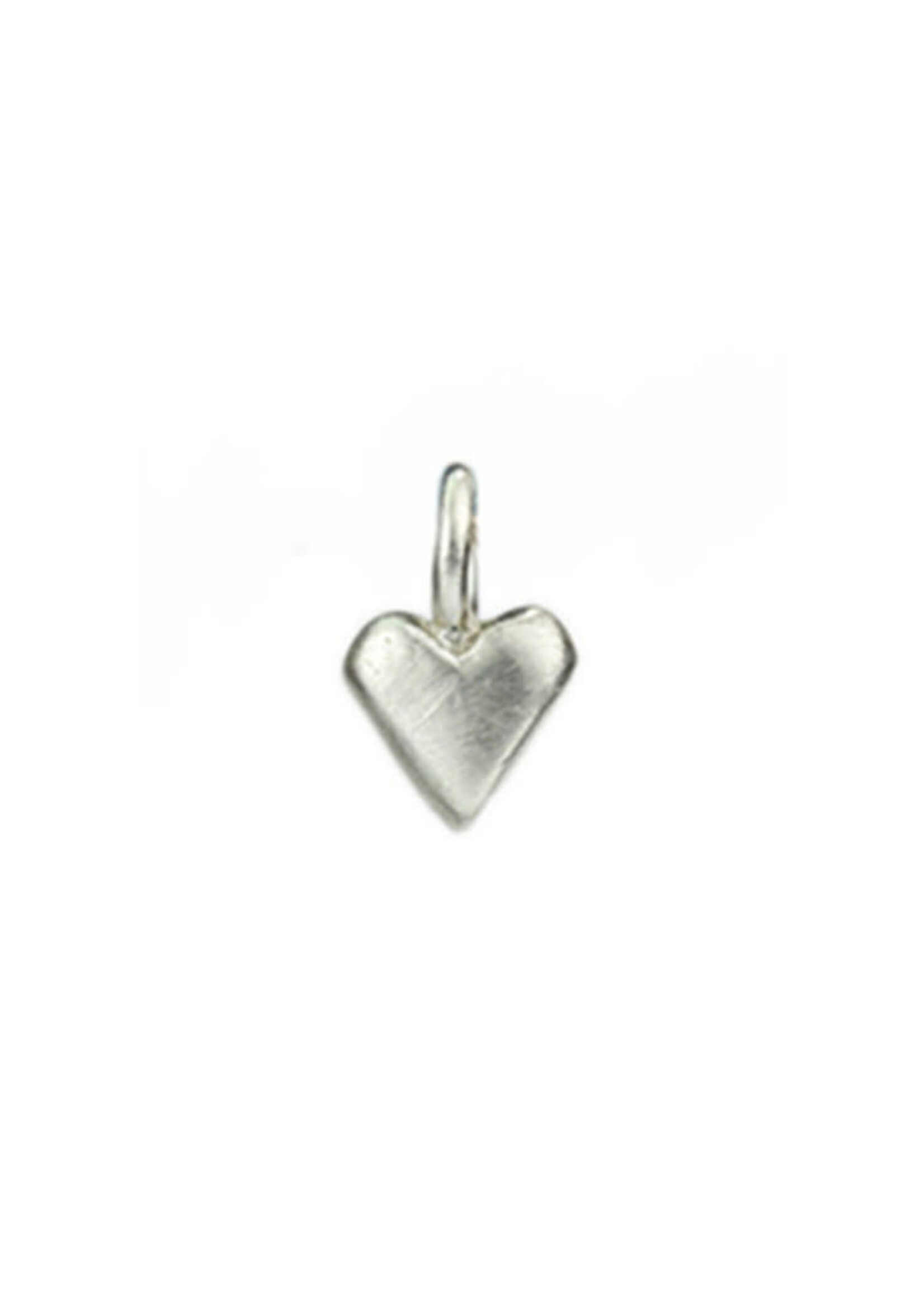 Tiny Sculpted Silver Charm ~ Heart