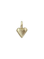Tiny Sculpted Bronze Charm ~ Heart