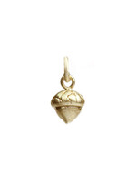Tiny sculpted bronze charm ~ acorn