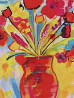 nathalie champagne Nathalie Champagne - Flowers in Red Vase