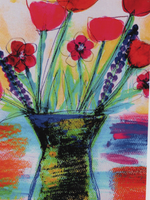 nathalie champagne Nathalie Champagne - Red/Pink Flowers in Vase