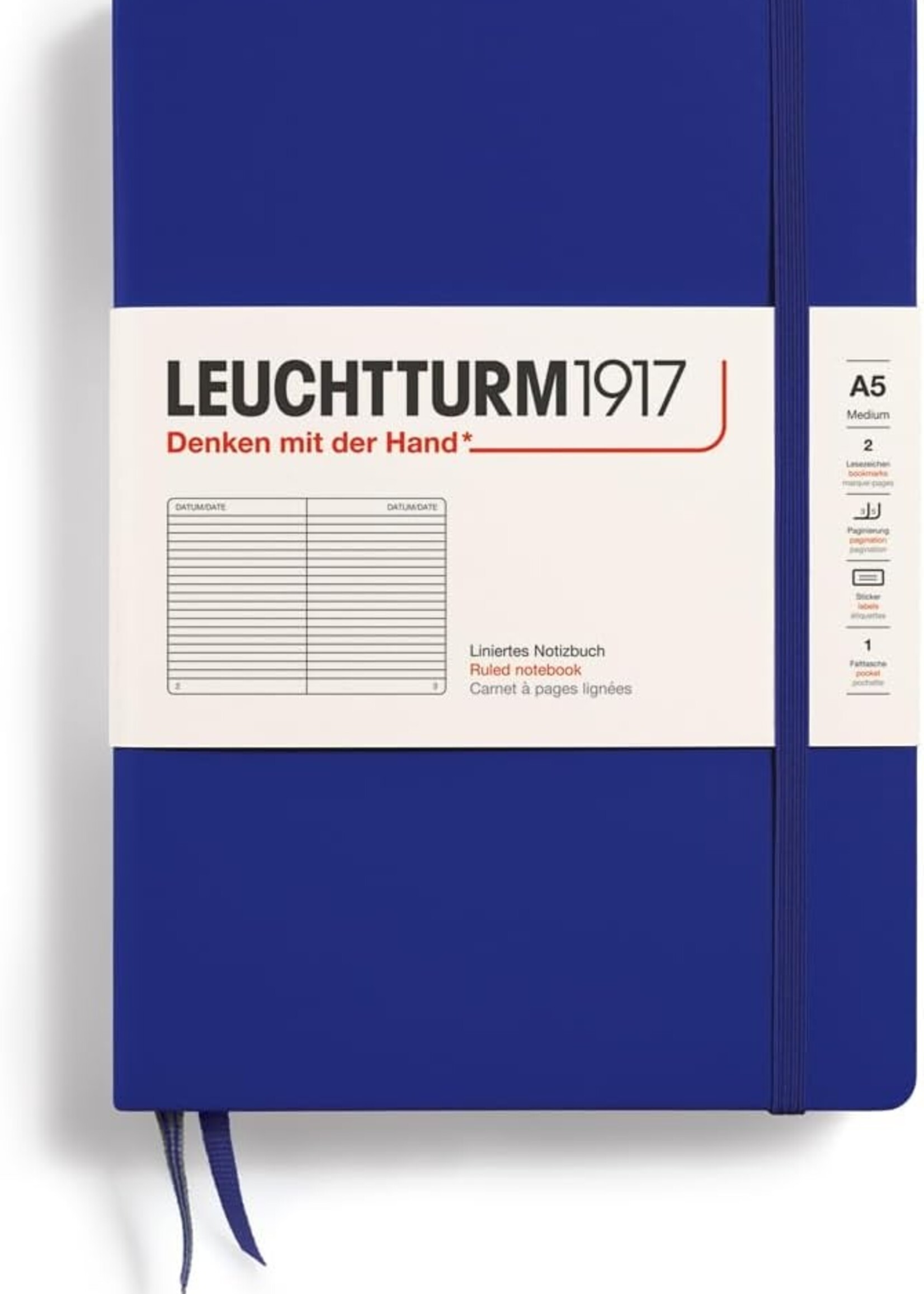 Leuchtturm1917 A5 Hardcover Ruled Notebook