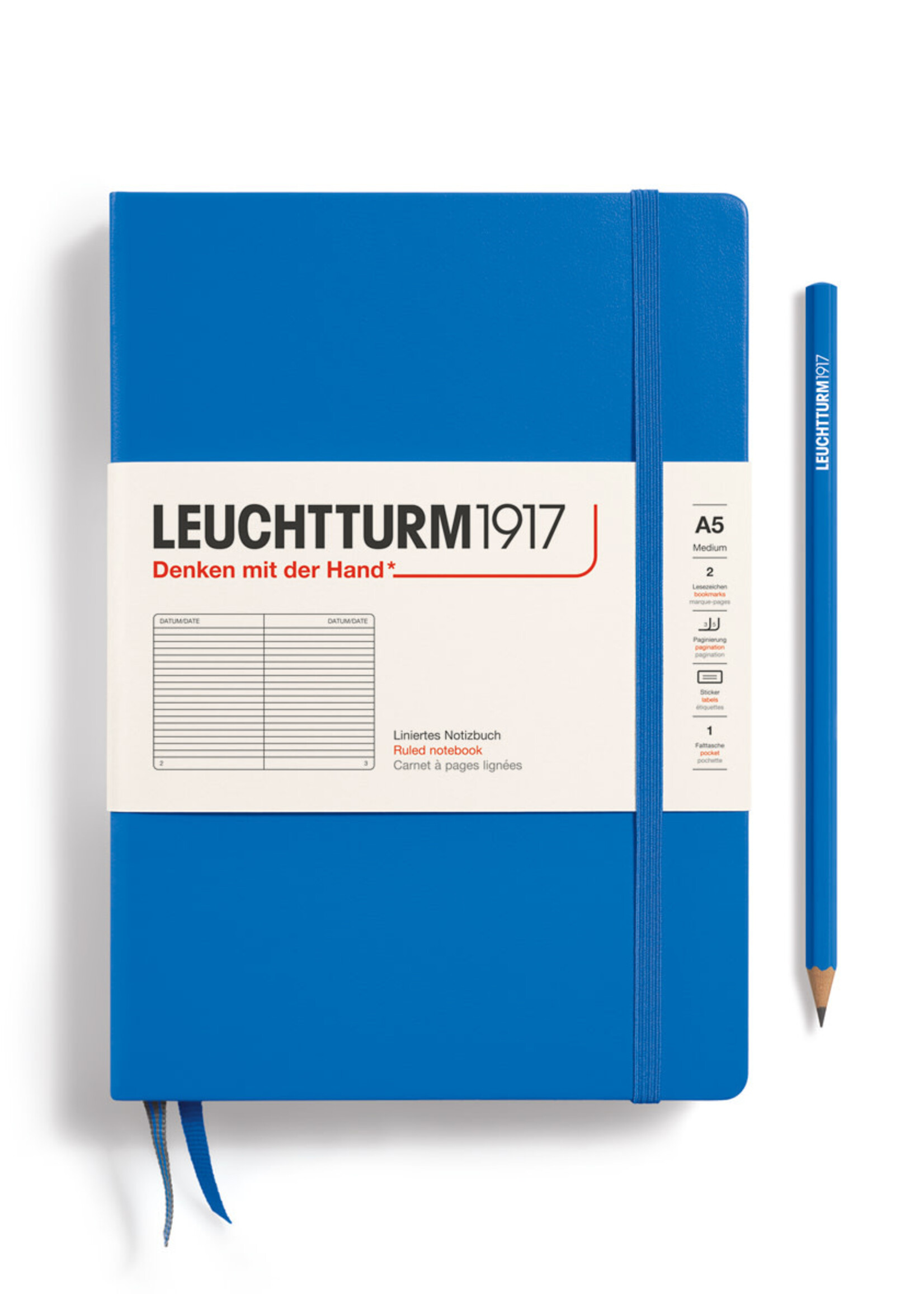 Leuchtturm1917 A5 Hardcover Ruled Notebook