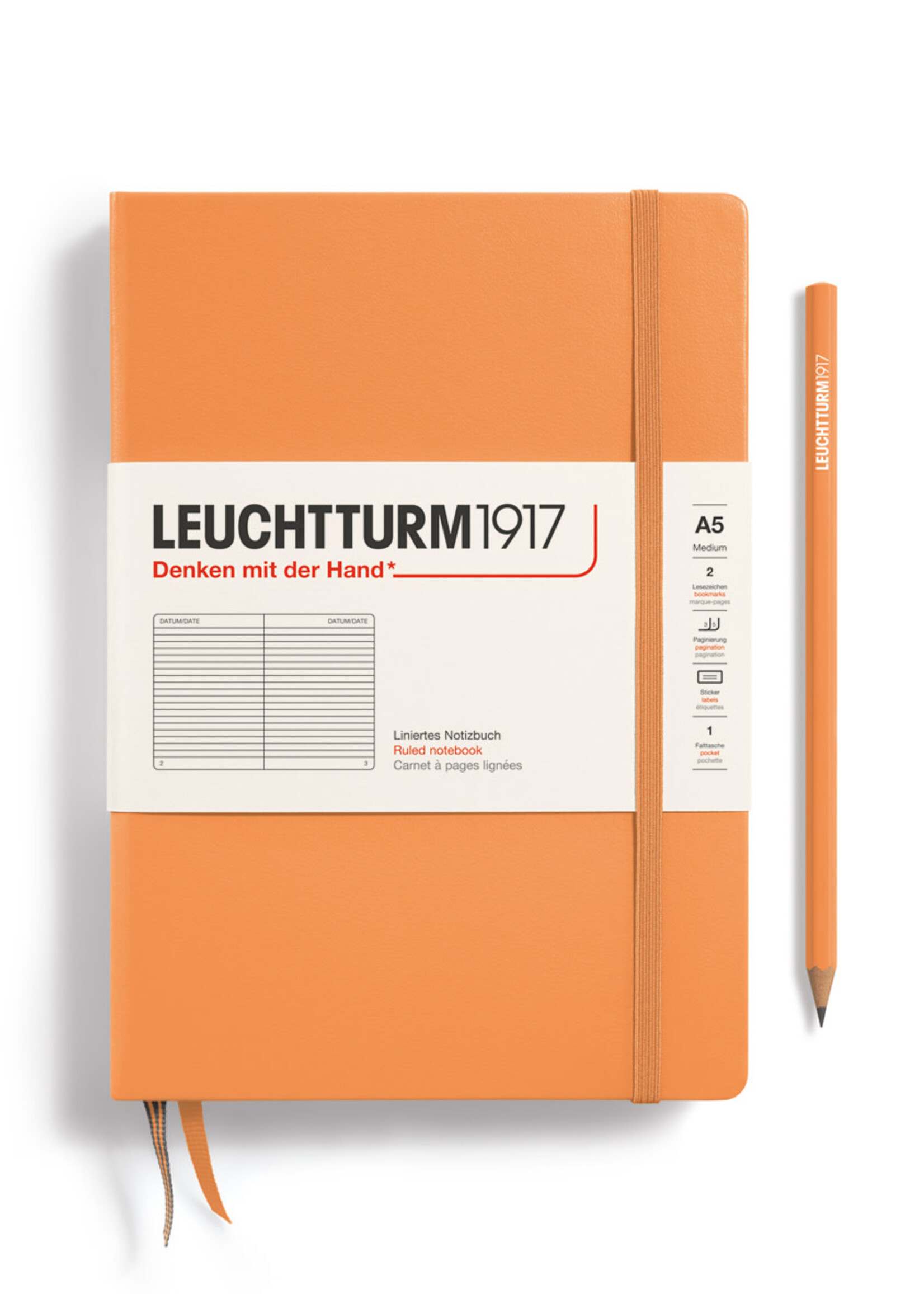Leuchtturm1917 A5 Hardcover Ruled Notebook