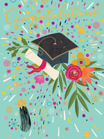 Congratulations - Grad Cap Burst