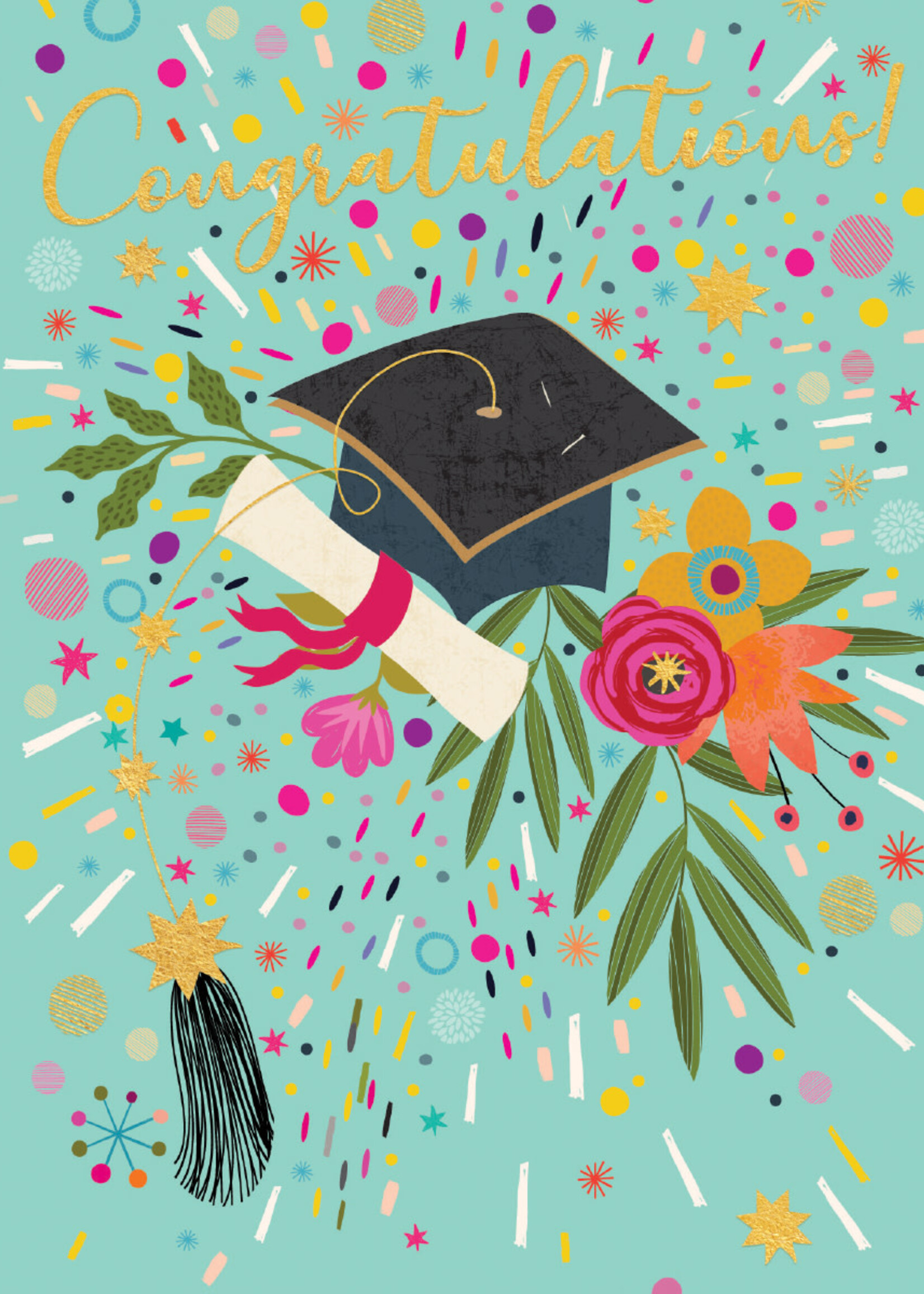 Congratulations - Grad Cap Burst