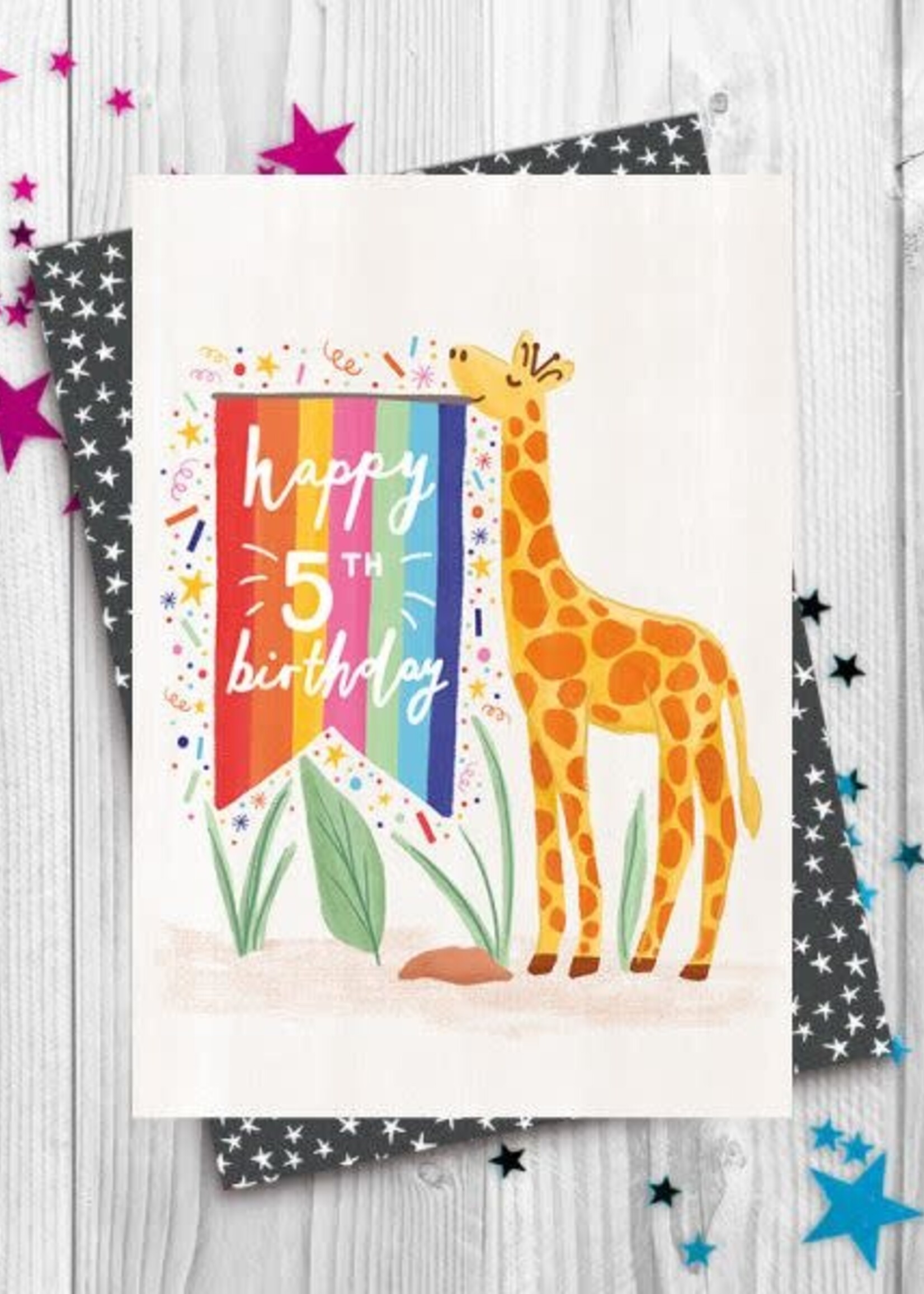 Happy 5th Birthday - Giraffe