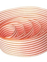 Striped Ribbon ~ Orange 3m