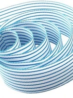 Striped Ribbon ~ Blue 3m