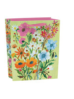 roger la borde Gift Bag ~ Green Flower Field (large)