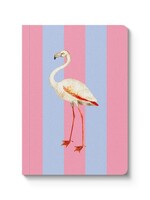 Oh Deer Striped Flamingo Notebook