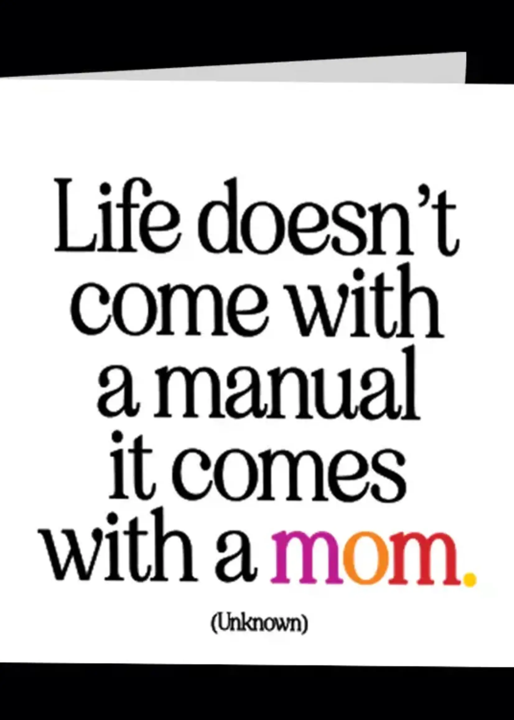 Quotable Cards Life Doesn't Come With A Manual