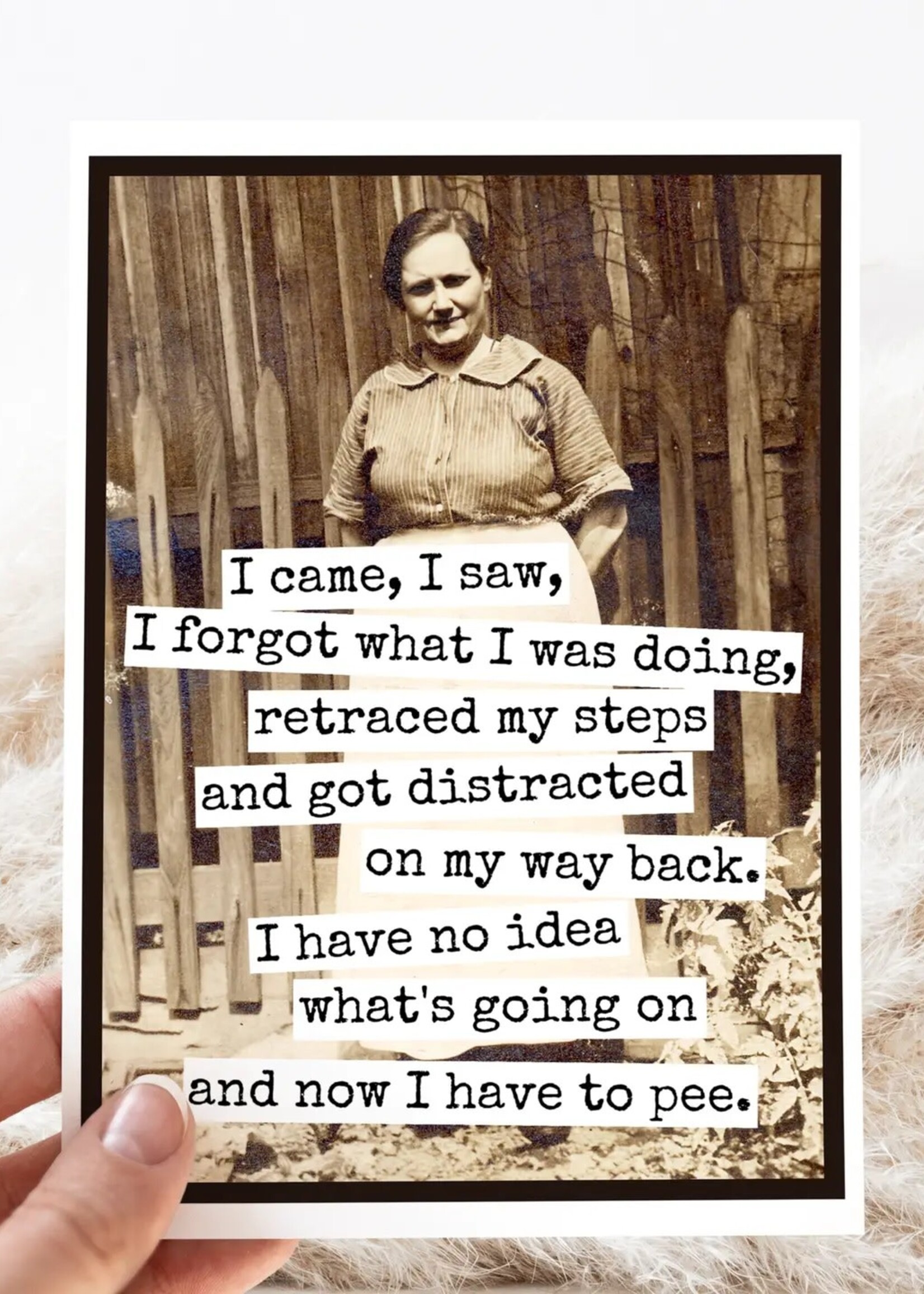 I Came, I Saw, I Forgot What I Was Doing