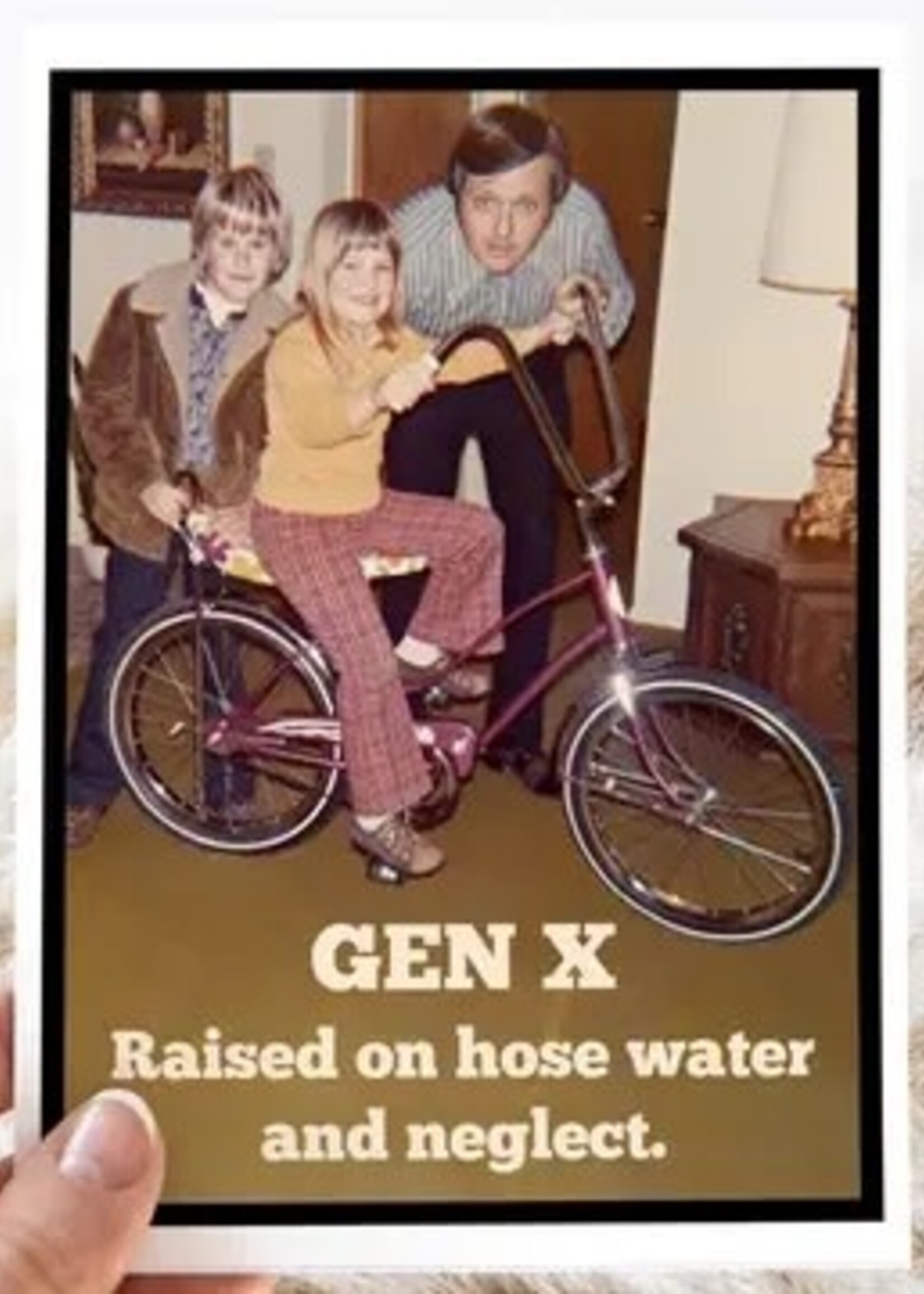 Vintage 70s Greeting Card. Gen X Raised On Hose Water...