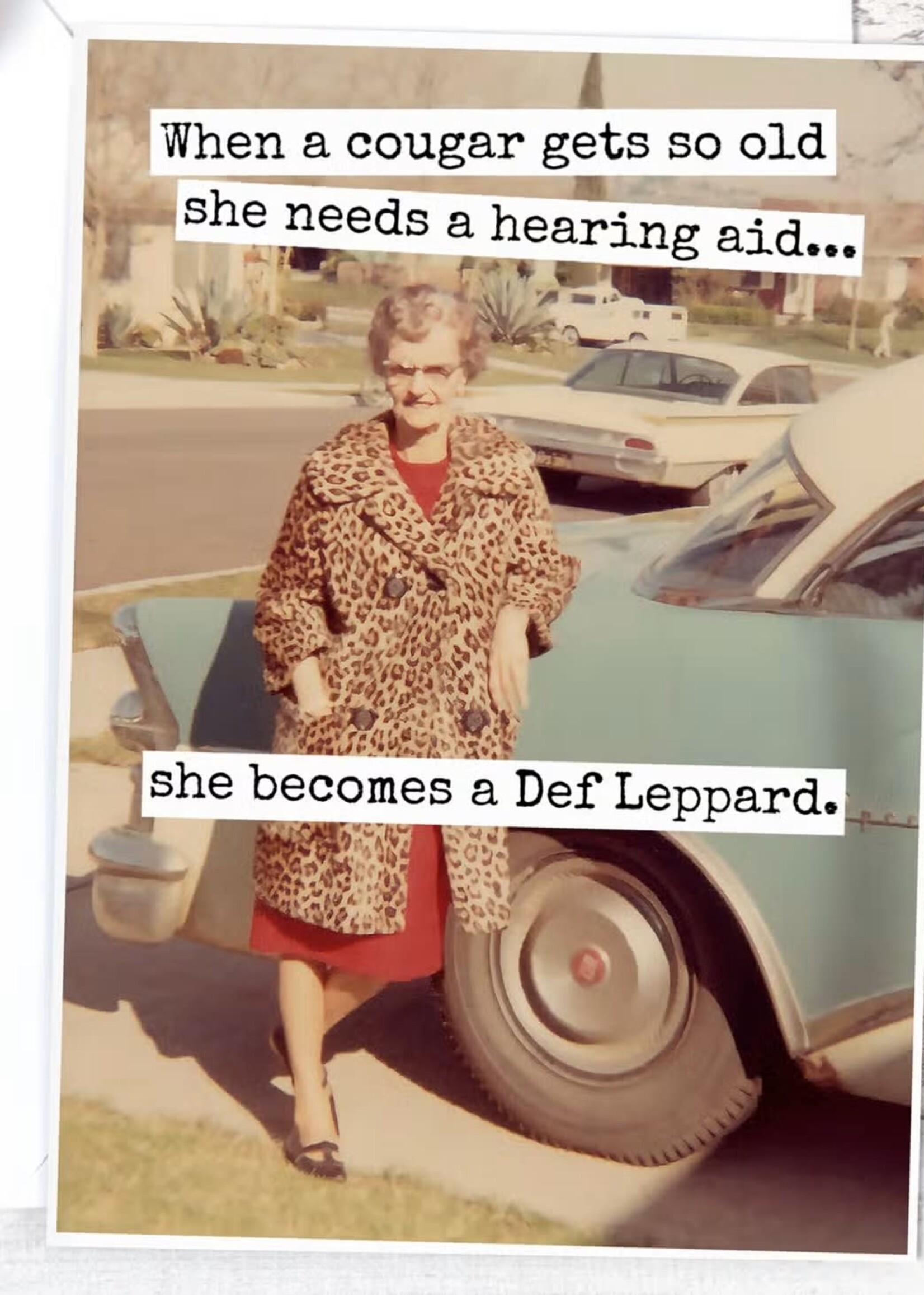 When A Cougar Gets So Old She Needs A Hearing Aid...