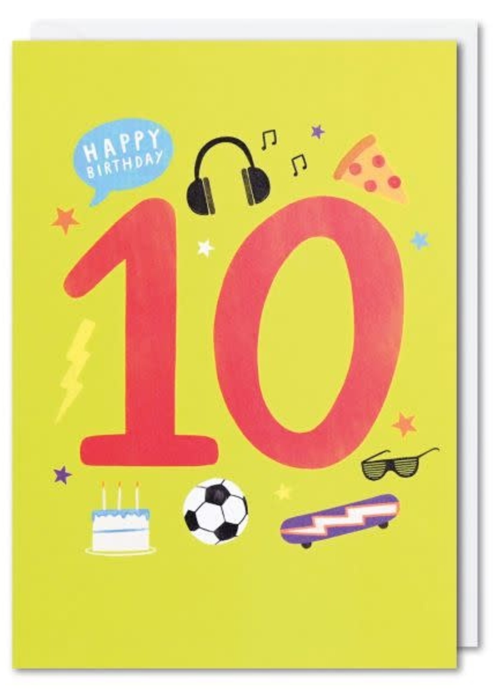 Happy Birthday 10 - yellow