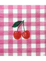 Paviot Napkins Vichy Cerise Cocktail Napkin