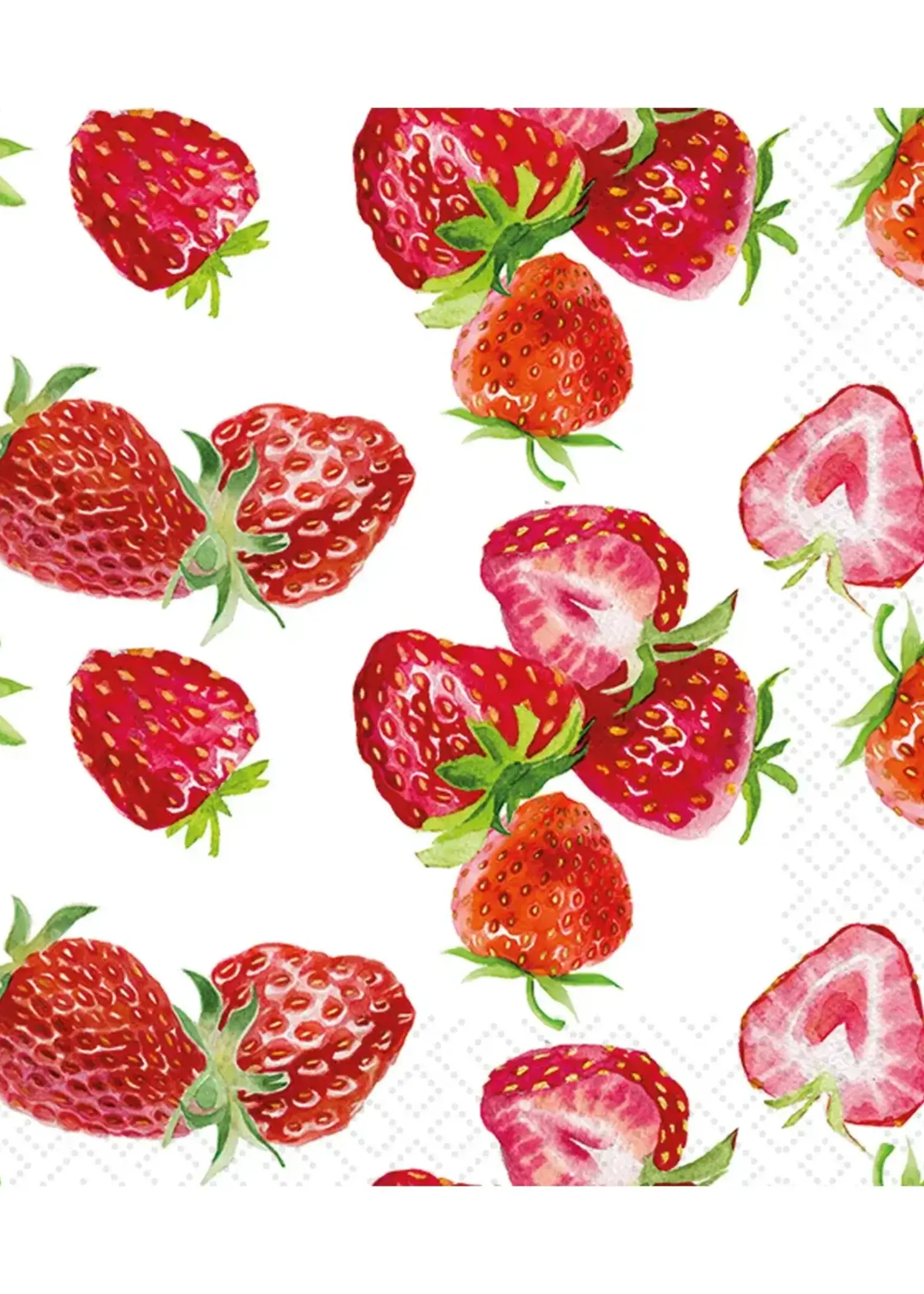 Twilight Collection Sweet Strawberries Luncheon Napkins