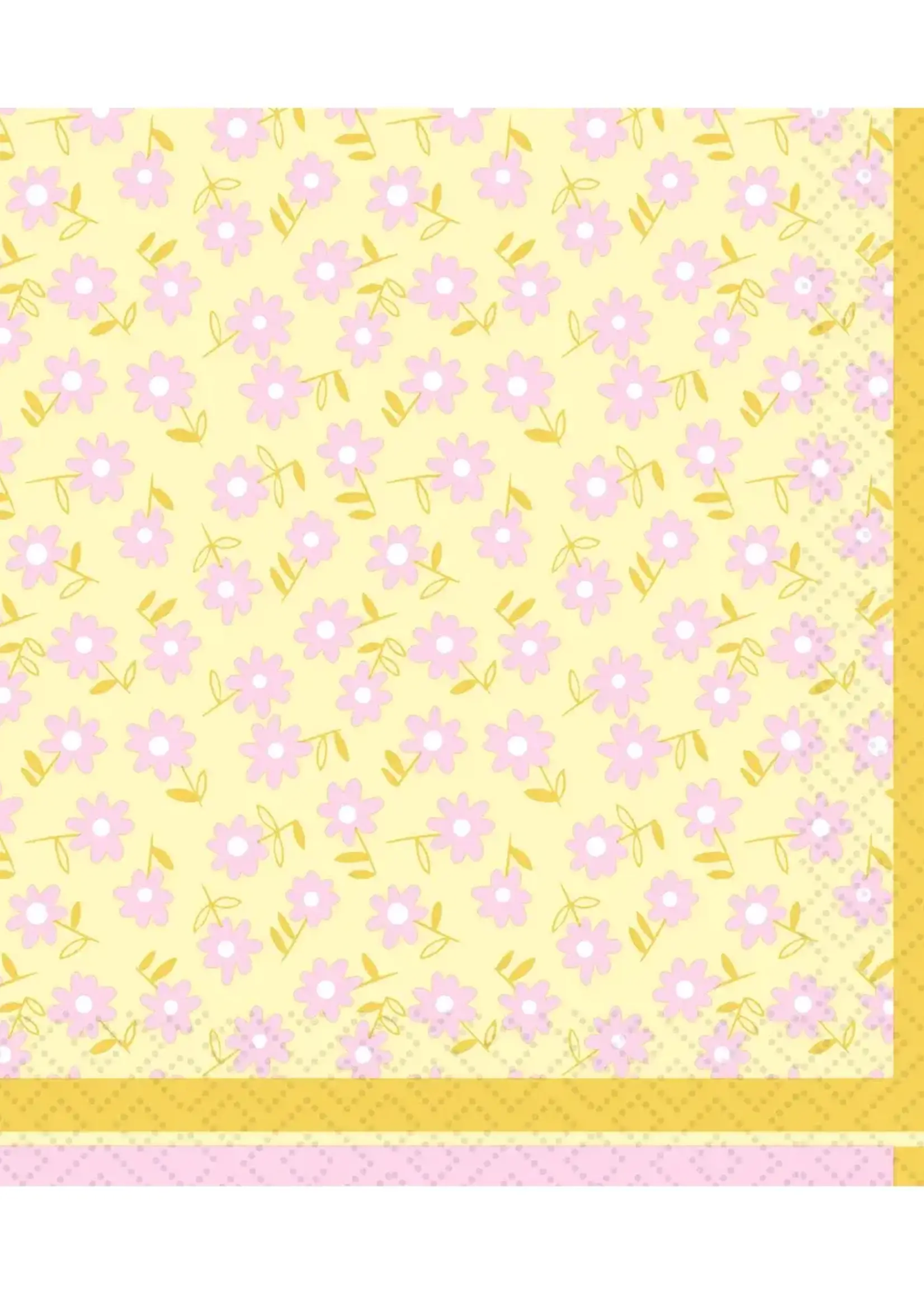 Paper + Design Ditsy Yellow Cocktail Napkins