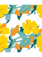 Duni Kukinto Persikka - Vallila Cocktail Napkins - yellow