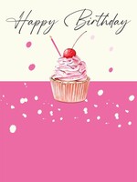 Happy Birthday Pink Cupcake
