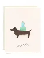 Flaunt Cards Happy Birthday - Dog with Presents