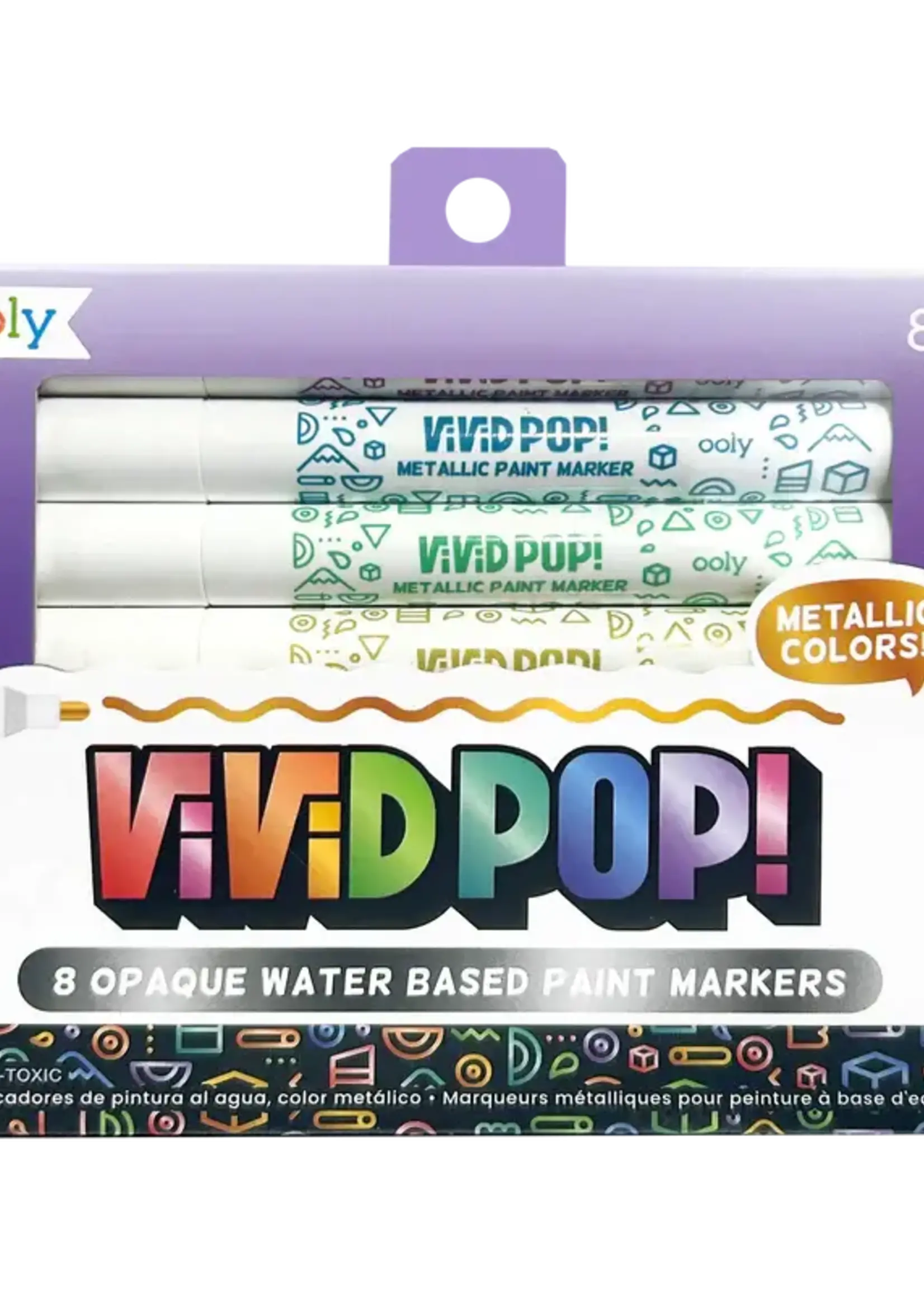 Ooly Vivid Pop! Opaque Water Based Pain Markers - Metallic