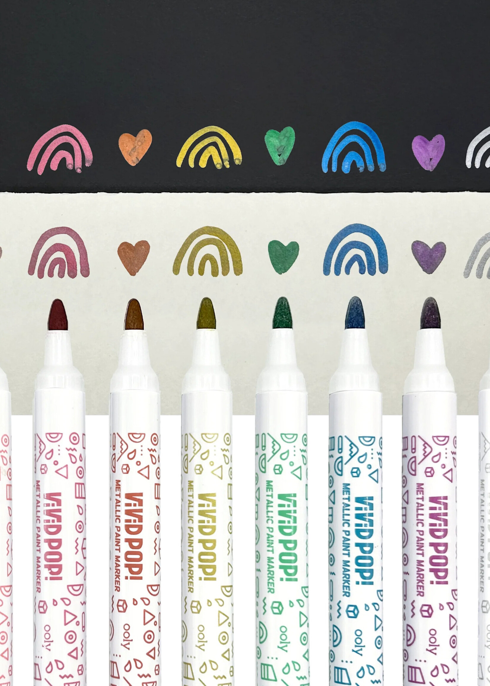 Ooly Vivid Pop! Opaque Water Based Pain Markers - Metallic