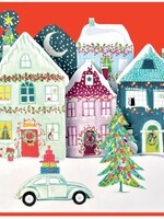 Foldout Christmas Card - Houses