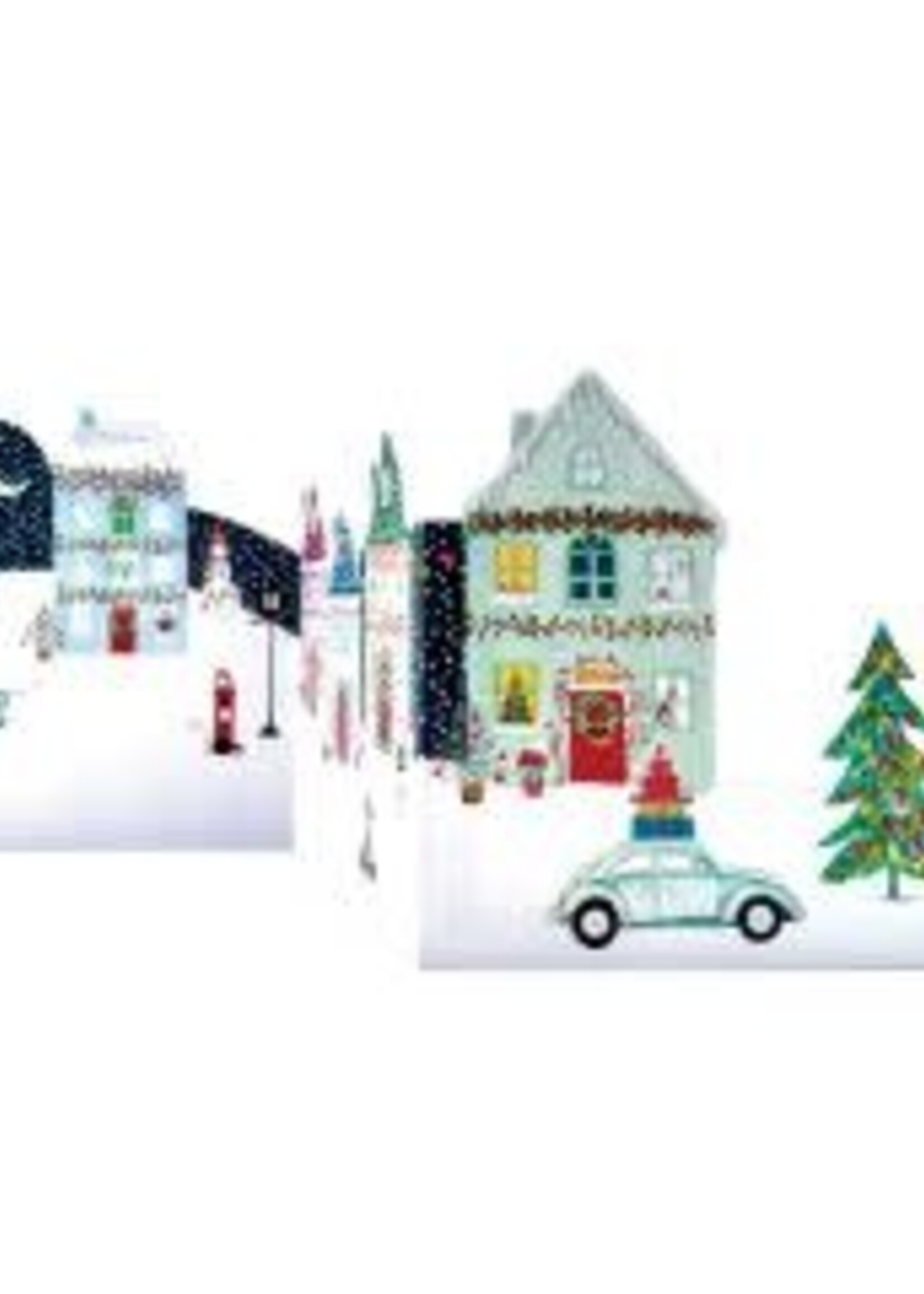 Foldout Christmas Card - Houses